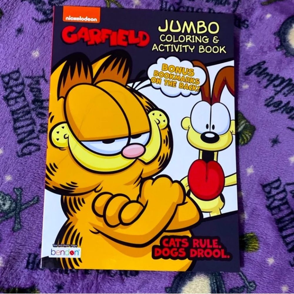 Garfield Jumbo Coloring and Activity Book Cats Rule Dogs Drool New